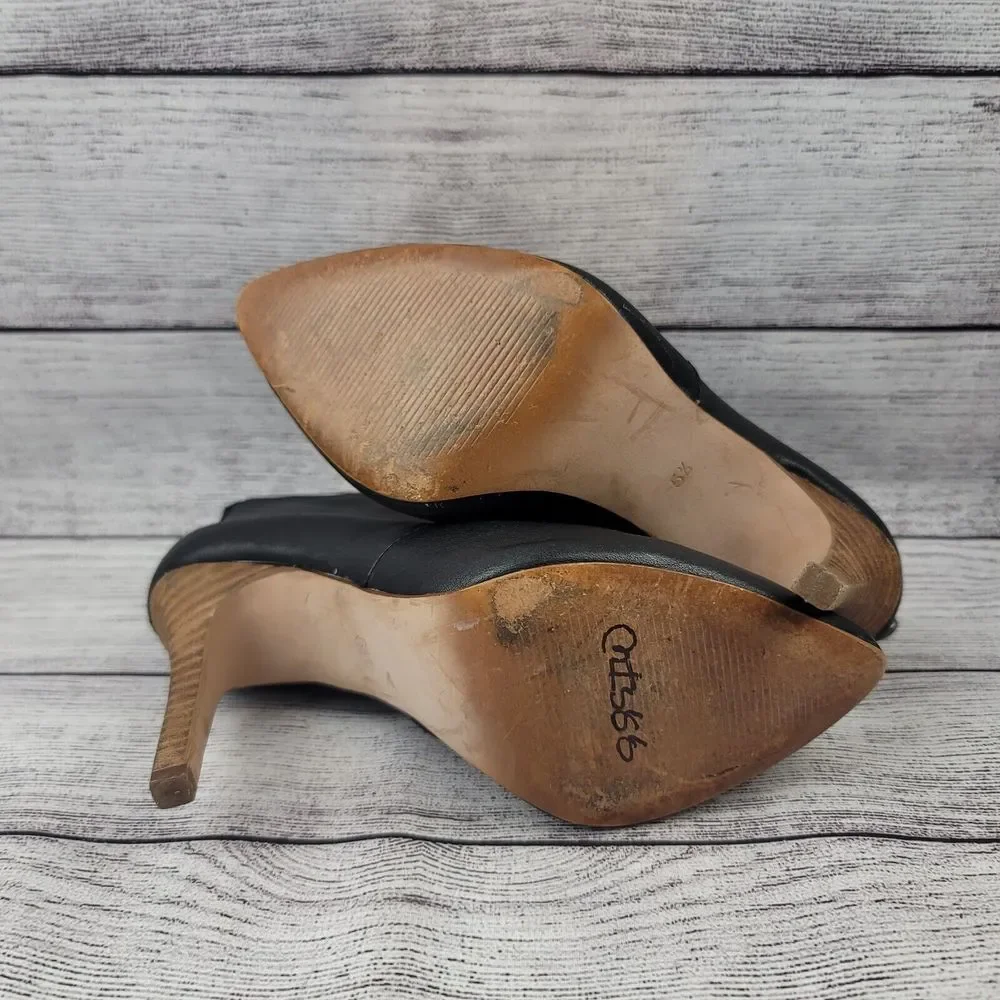 Madewell | Jules High Heel Leather Booties E5368 Black Size 5.5